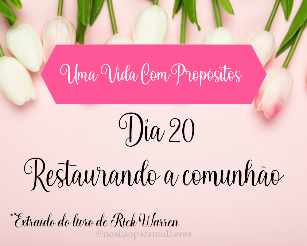 Imagem destaque post Dia 20 - Restaurando a Comunhão